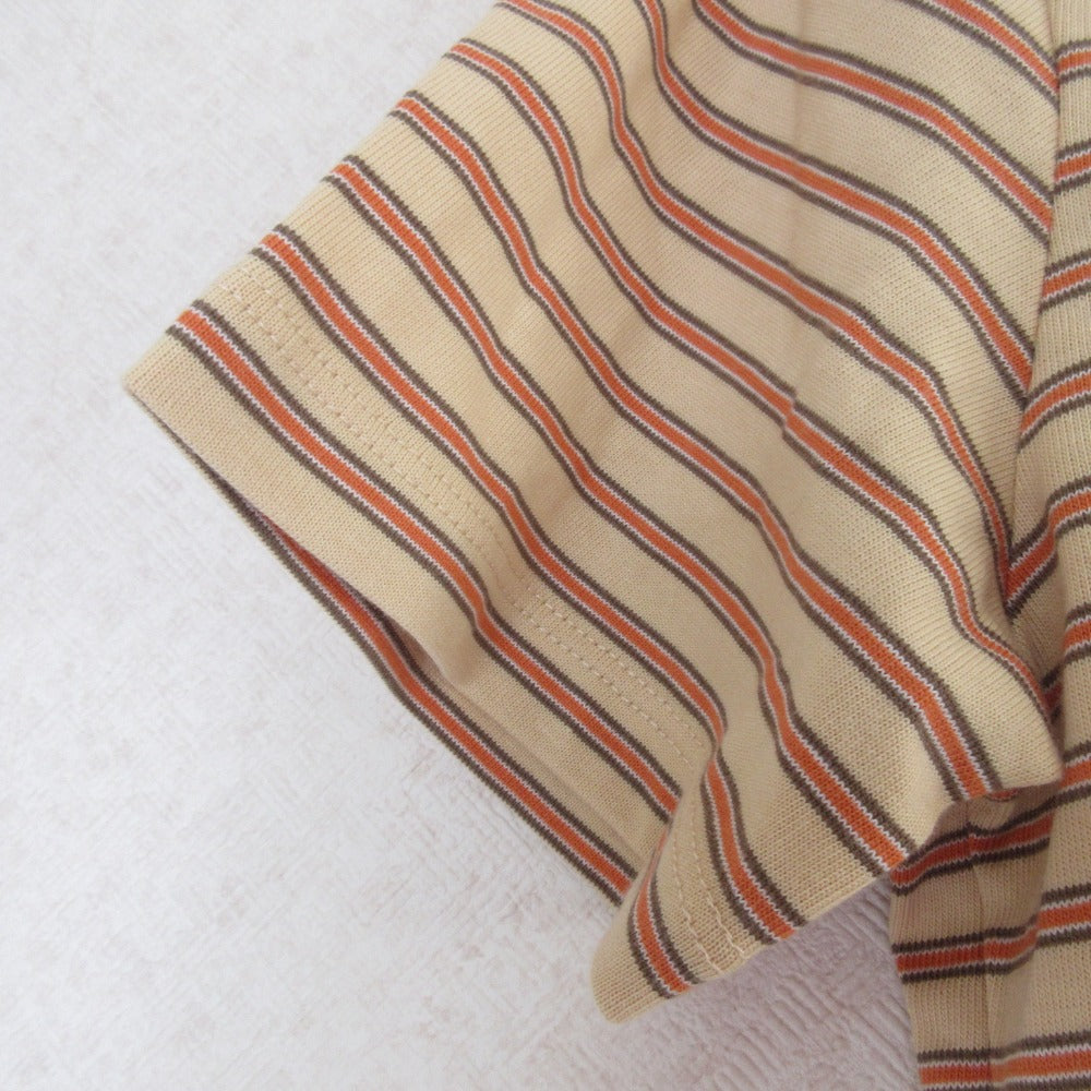 Lily Brown Lily BearボーダーコットンTシャツ