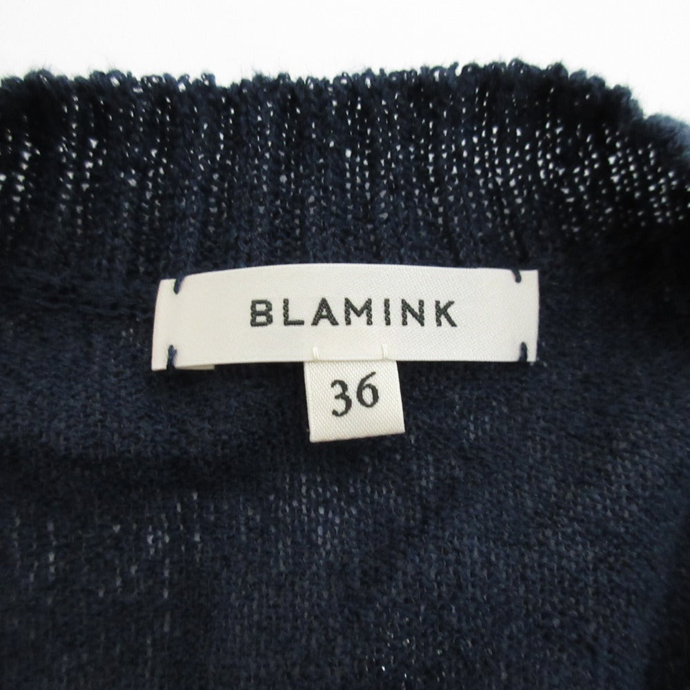BLAMINK リネン ナイロン ニット トップ