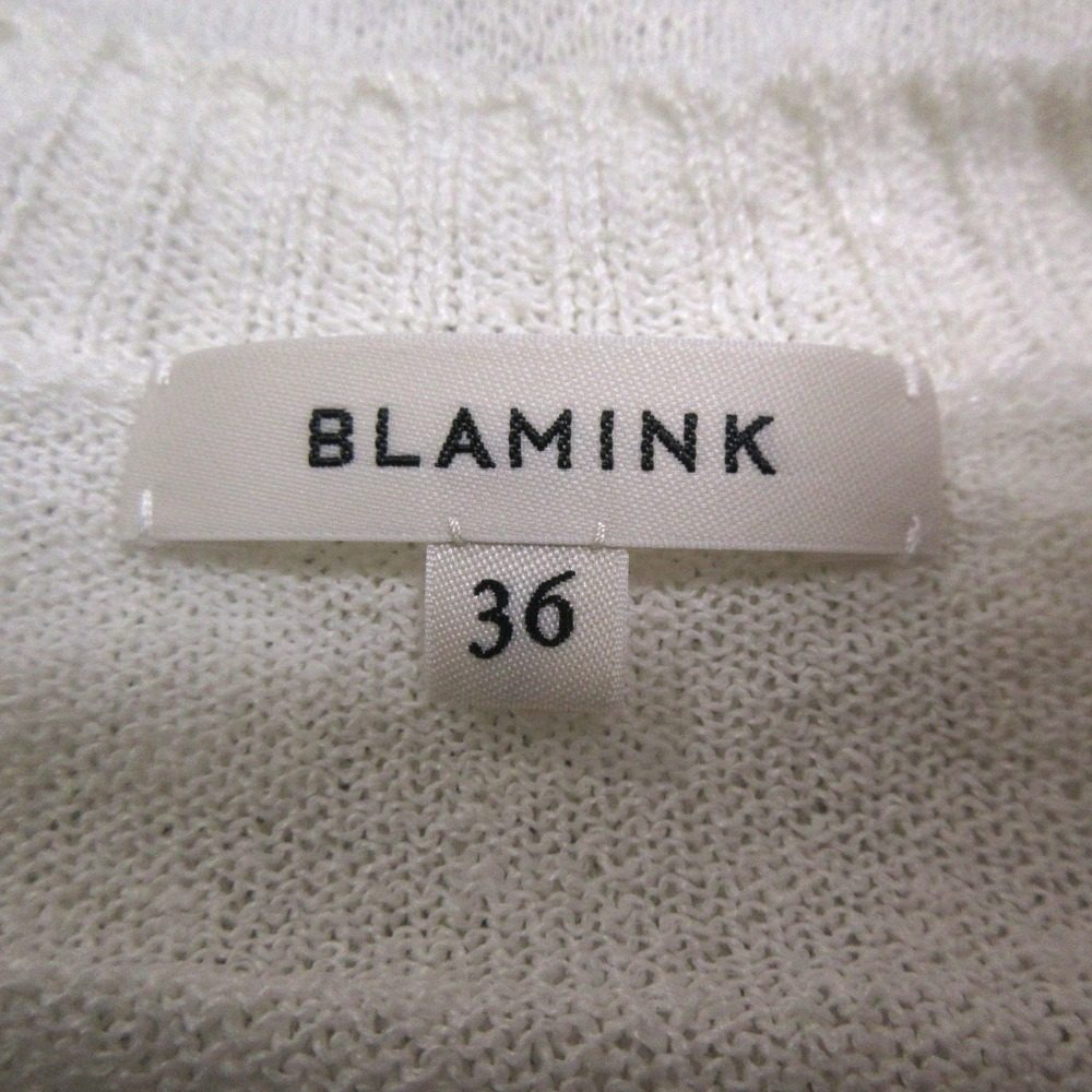 BLAMINK リネン ナイロン ニット トップ