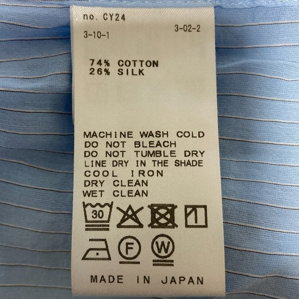 EVERYDAY I LIKE. シアー シルク ブレンド ストライプ シャツ