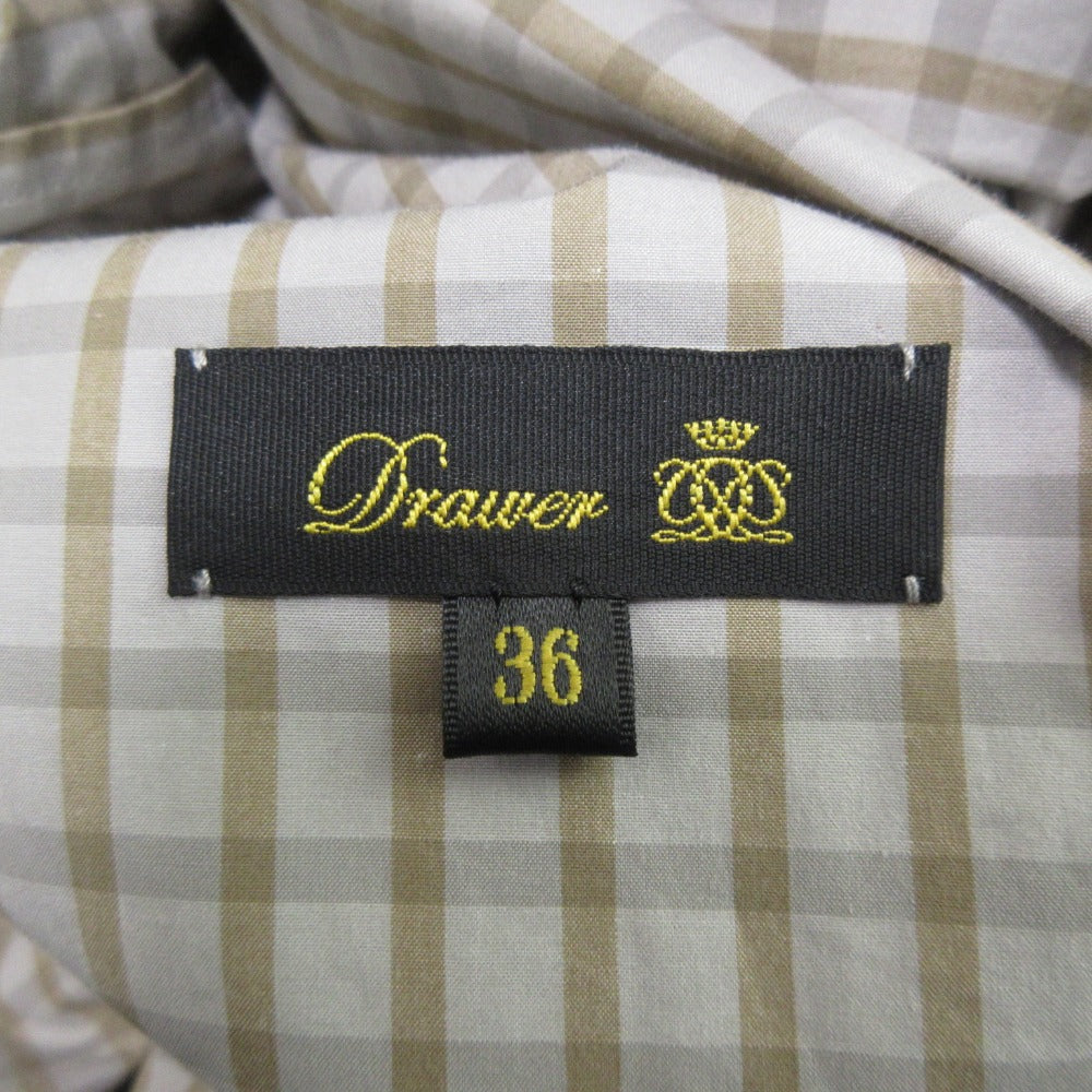 Drawer コットン チェック ドレス