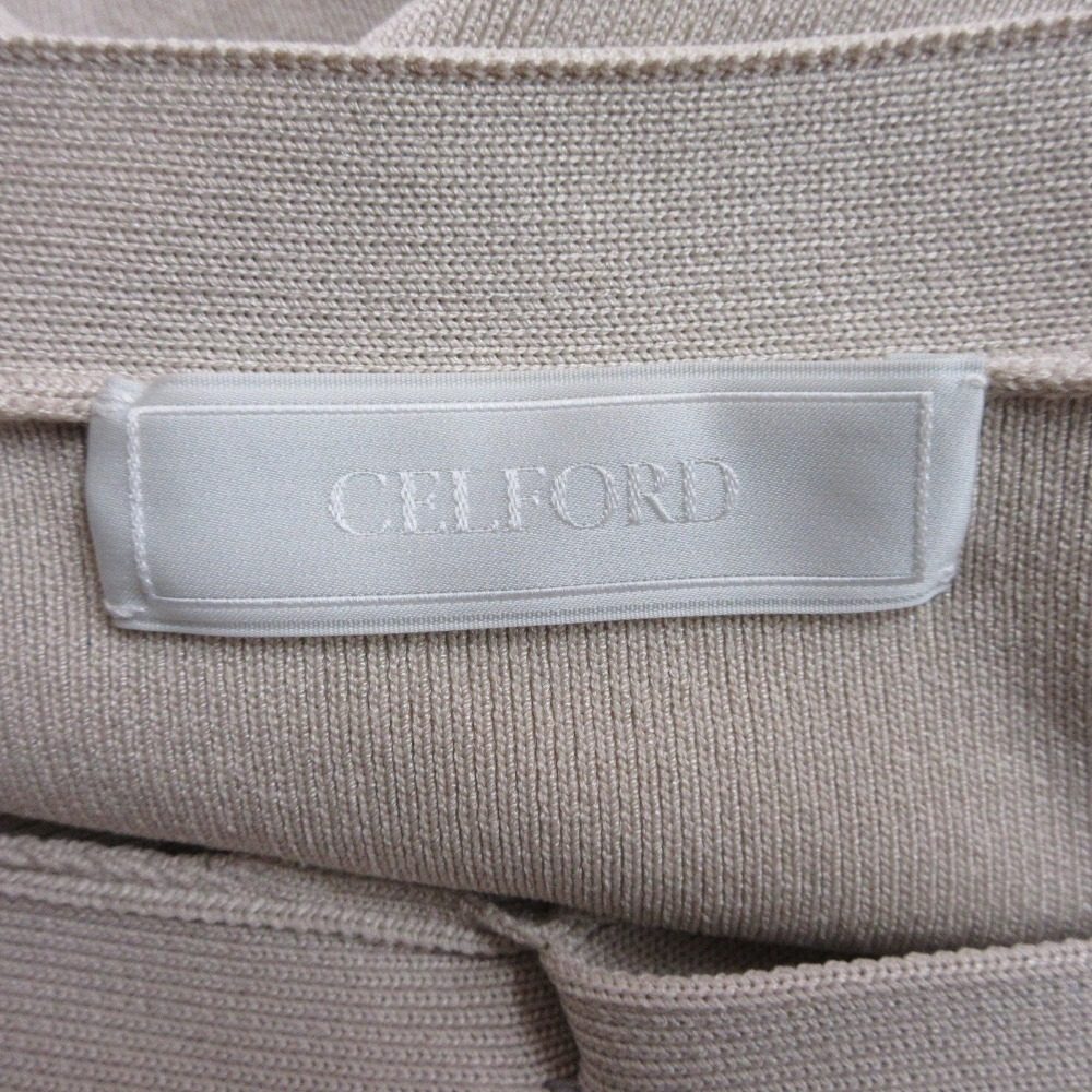 CELFORD パフ スリーブ ロング ニット ドレス