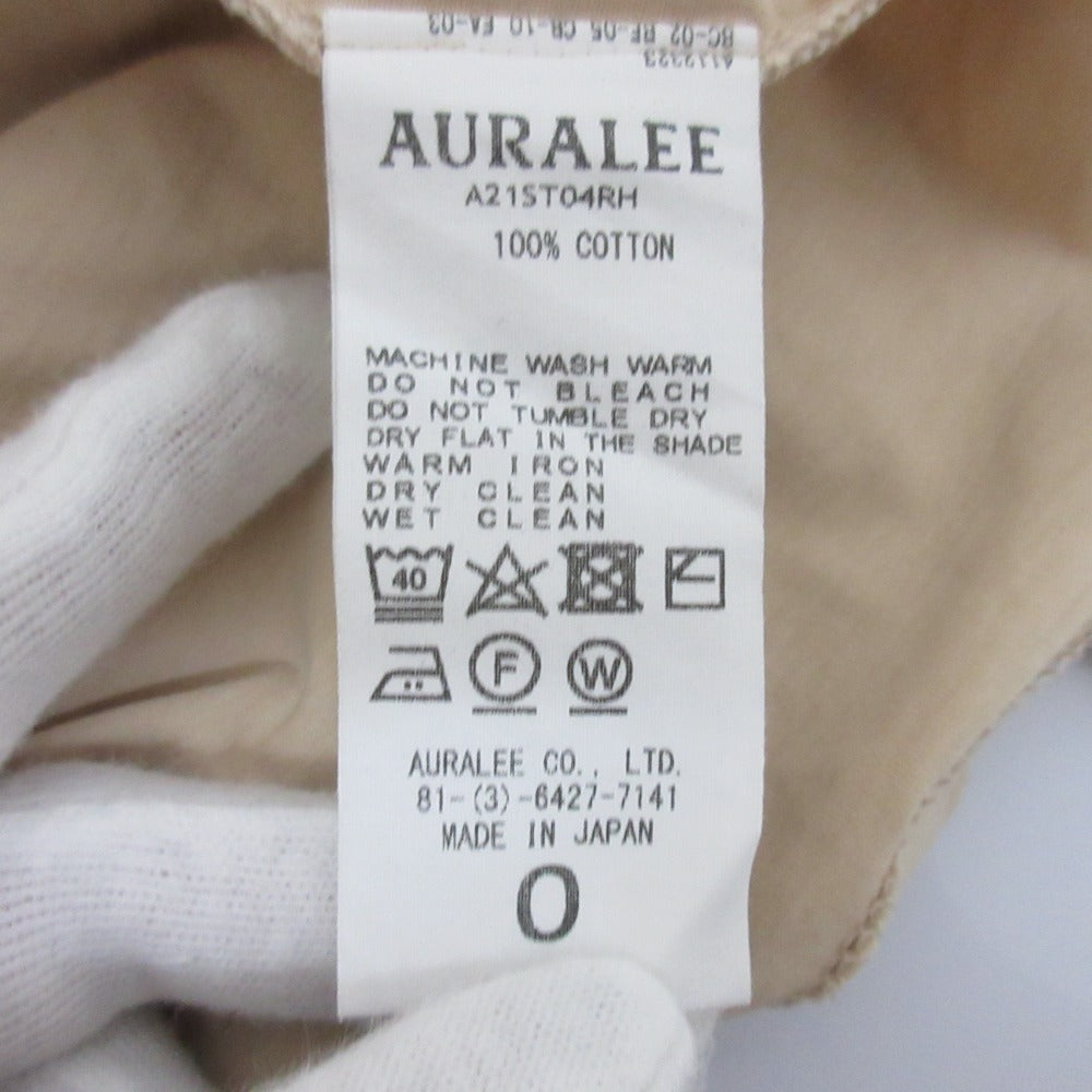 オーラリー Organic Cotton High Gauge Luster 半袖Tシャツ