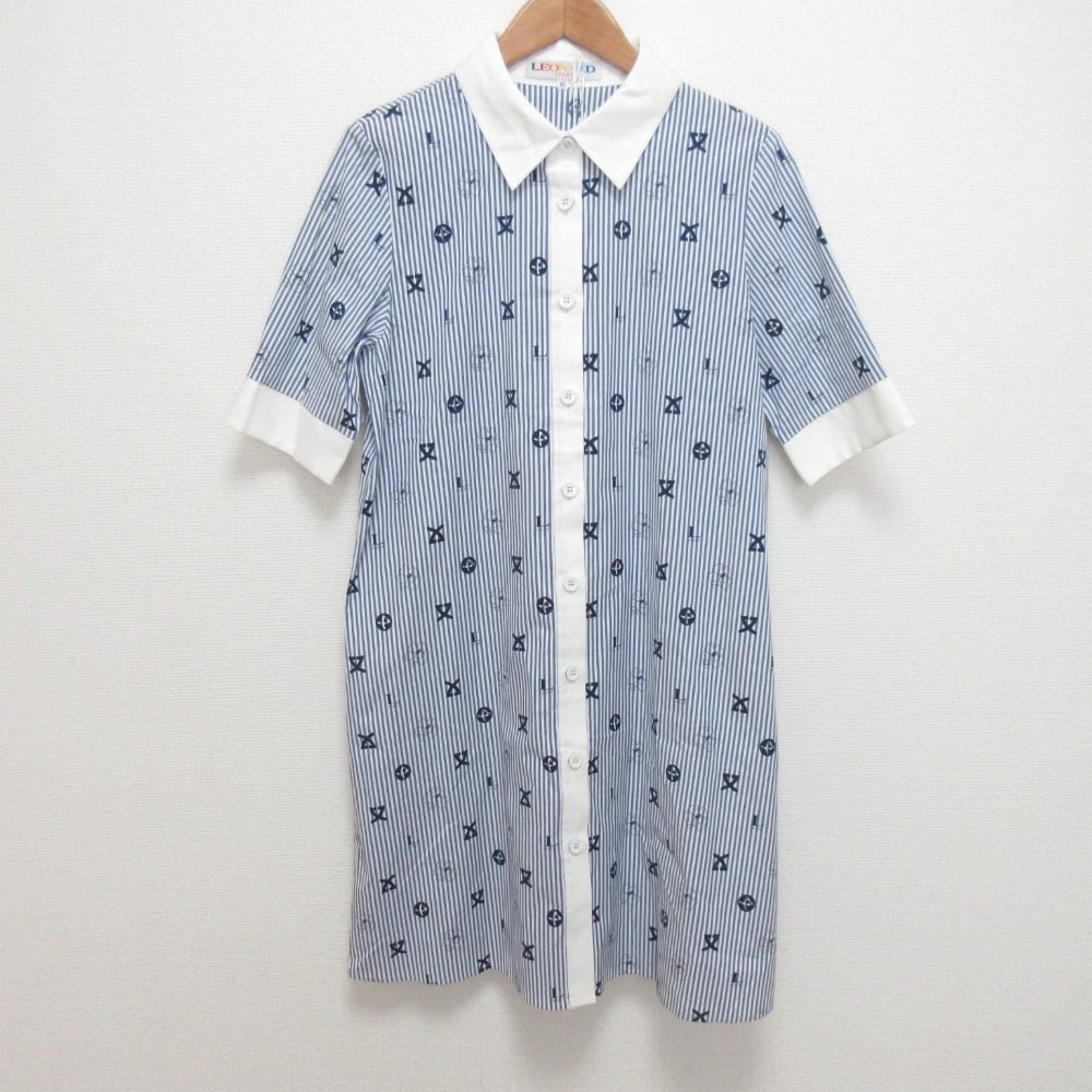 LEONARD SPORT ストライプ シャツ ドレス