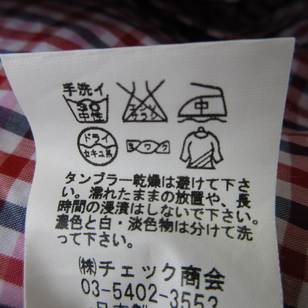 ヨークランド チェック 長袖 シャツ ワンピース