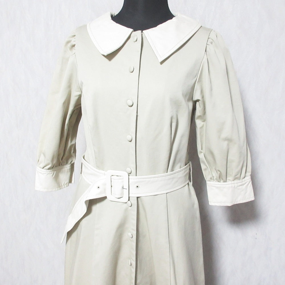 WILLSELECTION カラー ブロック パフスリーブ シャツ ドレス