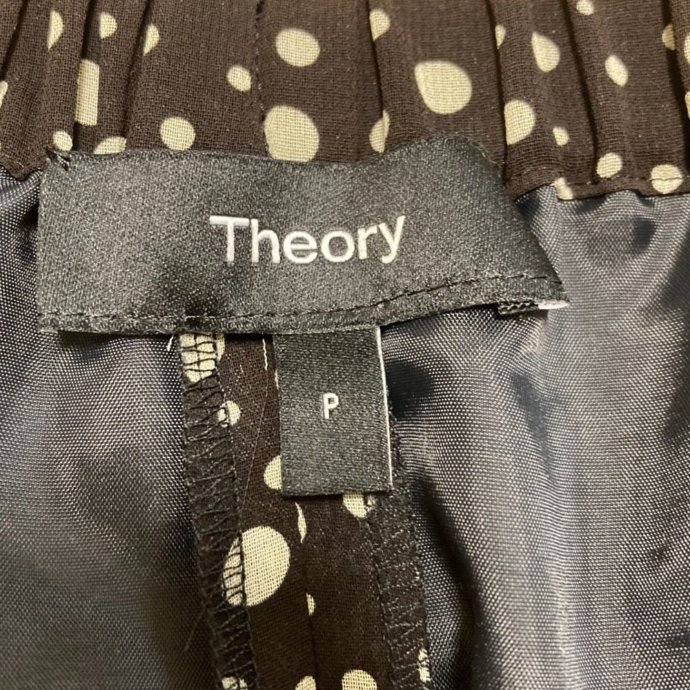 セオリー PRINTED CHIFFON FLUID PULL ON B GZ シフォンワイドパンツ