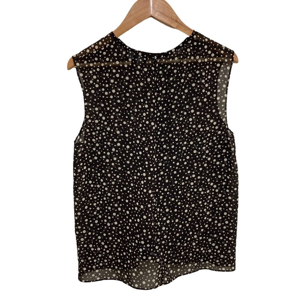 セオリー PRINTED CHIFFON CONTINUOUS SHELL ノースリーブブラウス