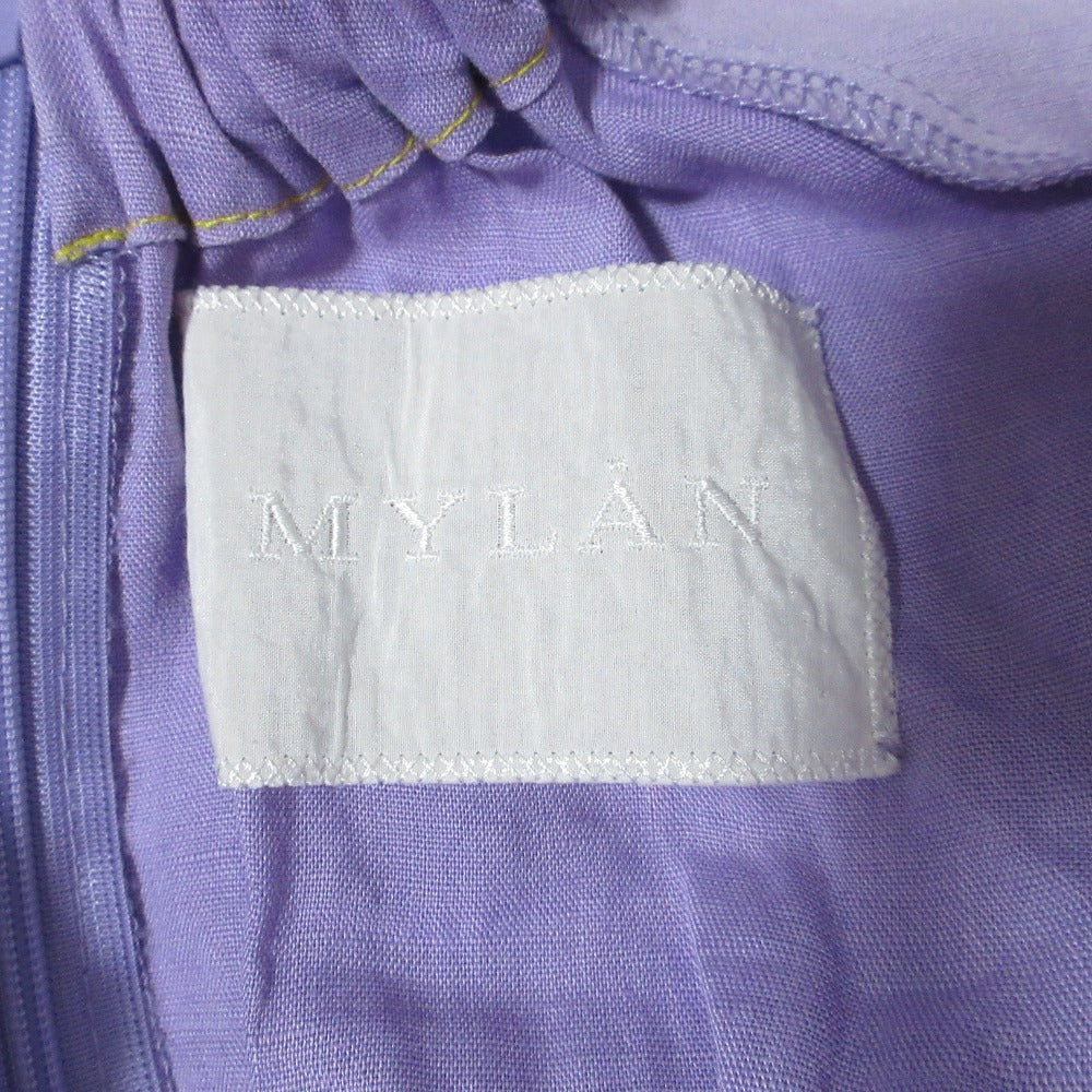 MYLAN ボリュームスリーブ リネンロングワンピース