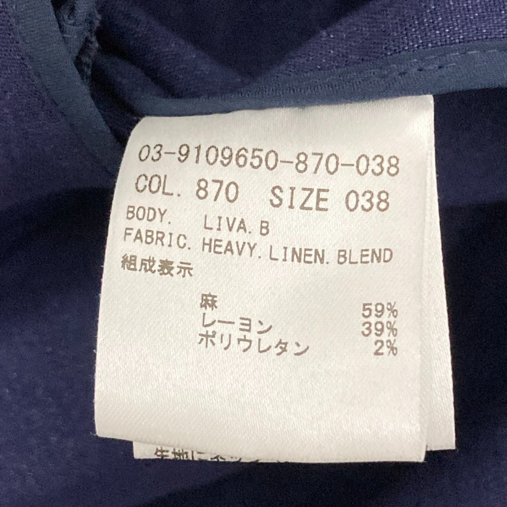 セオリー リュクス リネン ノーカラー コート