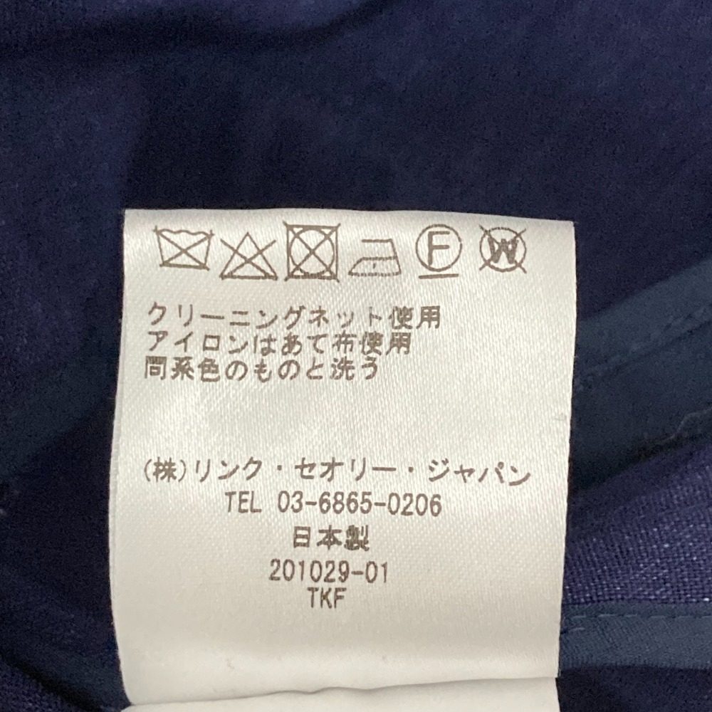 セオリー リュクス リネン ノーカラー コート