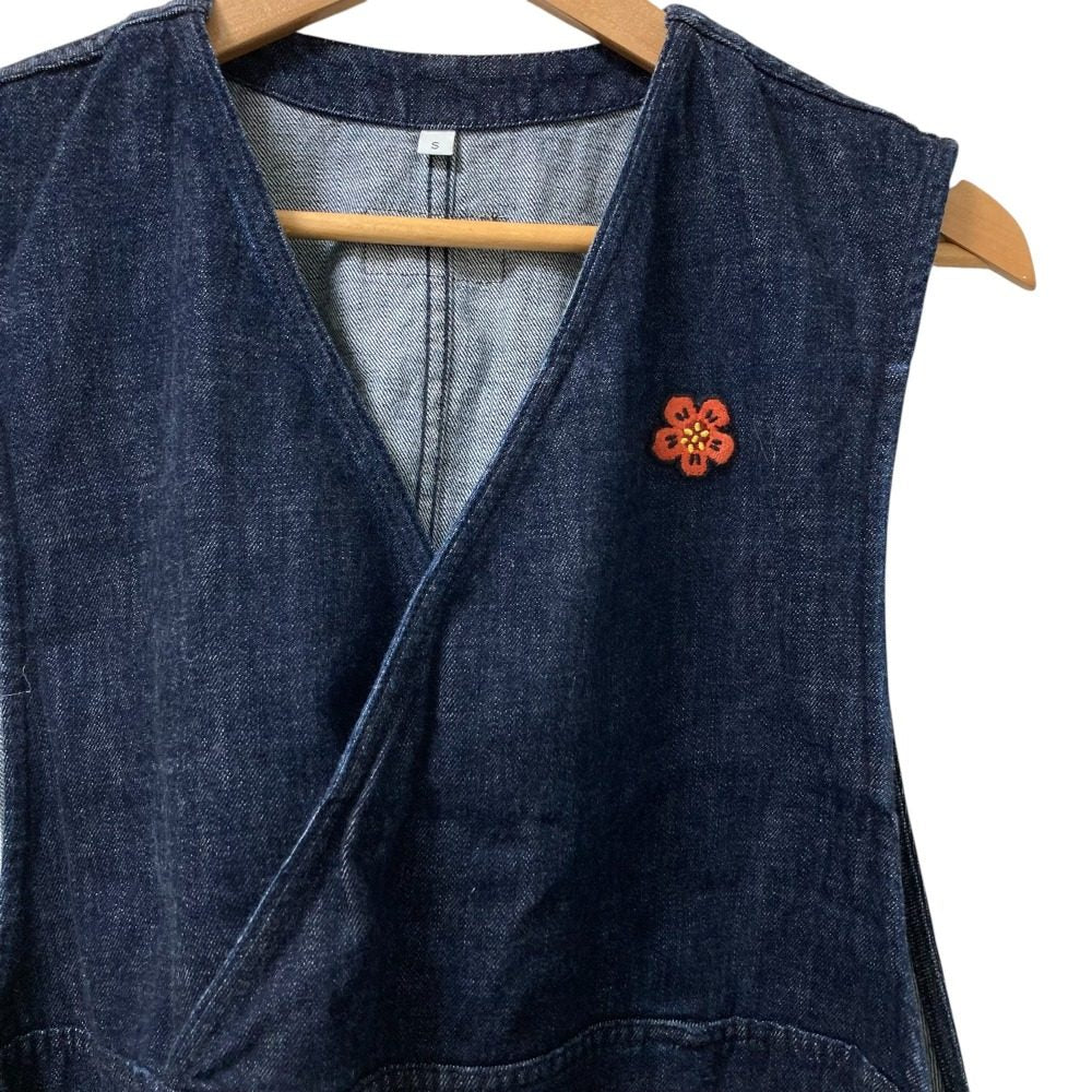 ケンゾー BOKE FLOWER 刺繍 デニム ベスト