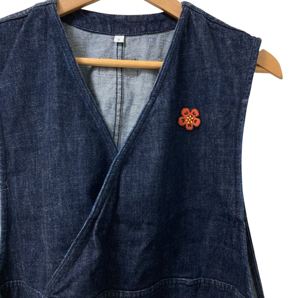 ケンゾー BOKE FLOWER 刺繍 デニム ベスト