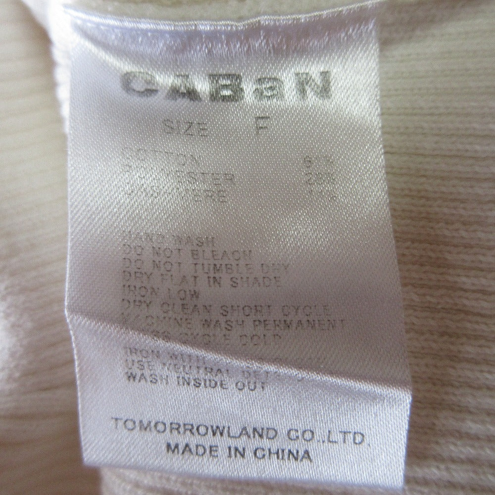 CABaN コットンカシミヤリブニットノースリーブプルオーバー