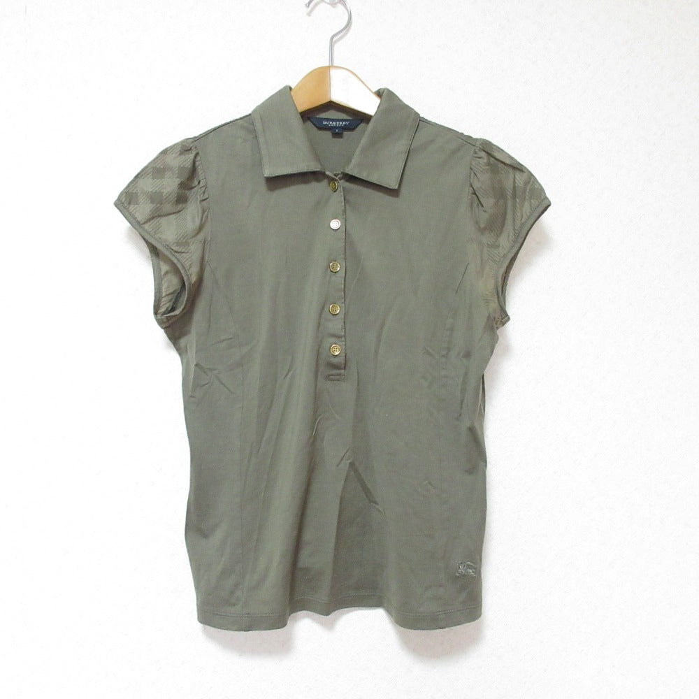 バーバリー フレンチ スリーブ ポロ シャツ トップ