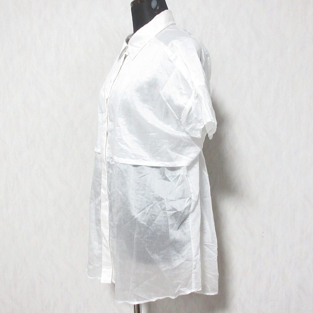 ダイアグラム シアーカットシフォンシャツ
