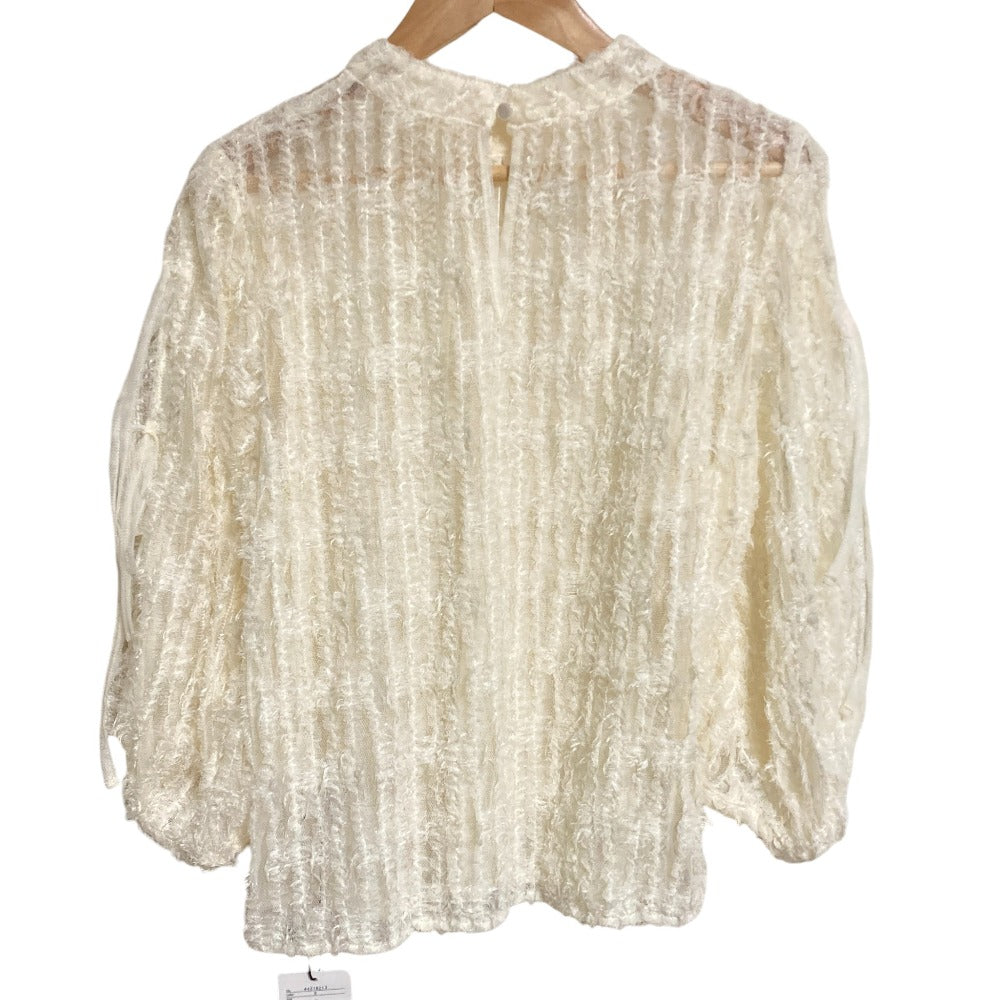 リリアンカラット レースアップシアーブラウス