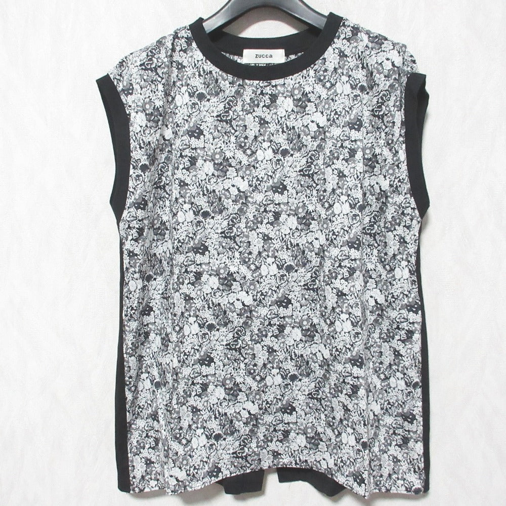 ズッカ リバティプリント ノースリーブコンビカットソー