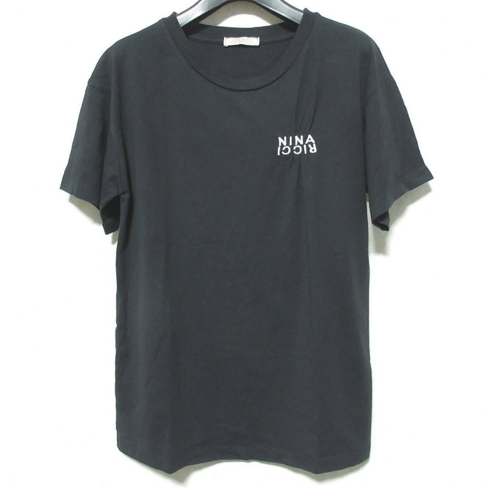 ニナリッチ ロゴ刺繍コットンTシャツ
