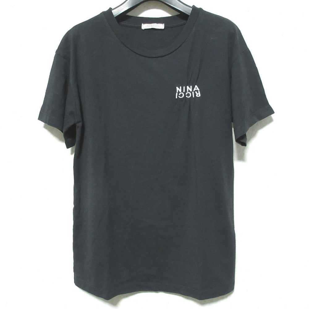 ニナリッチ ロゴ刺繍コットンTシャツ