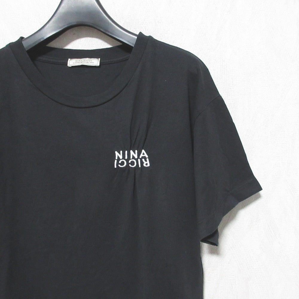 ニナリッチ ロゴ刺繍コットンTシャツ