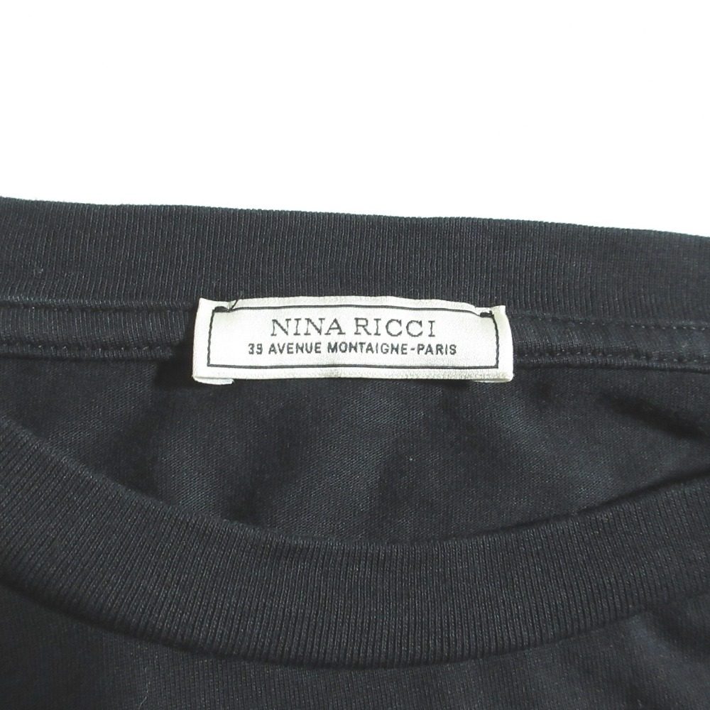 ニナリッチ ロゴ刺繍コットンTシャツ