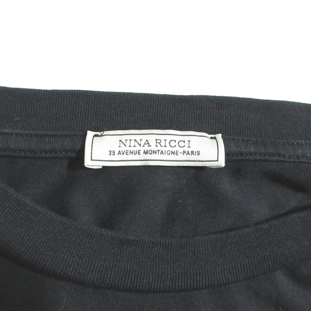 ニナリッチ ロゴ刺繍コットンTシャツ