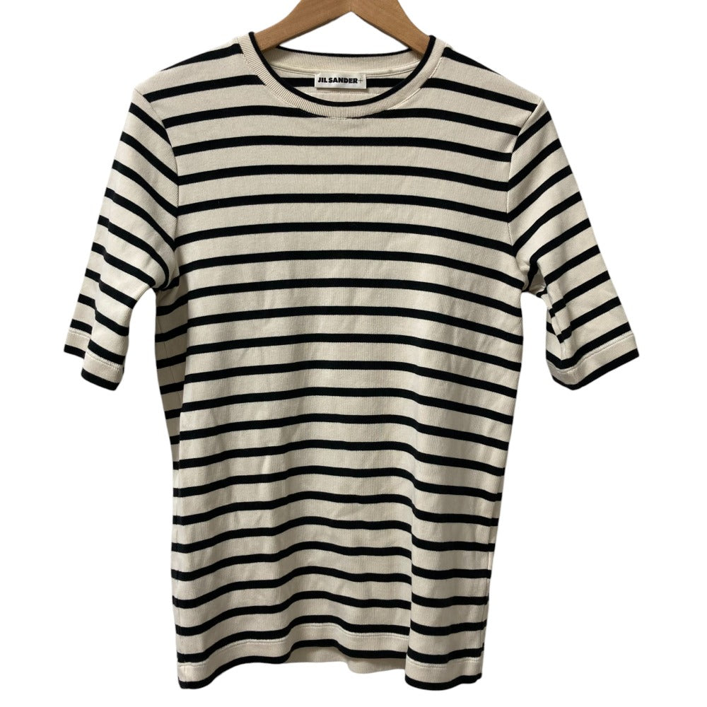 ジルサンダー コットンボーダー半袖Tシャツ