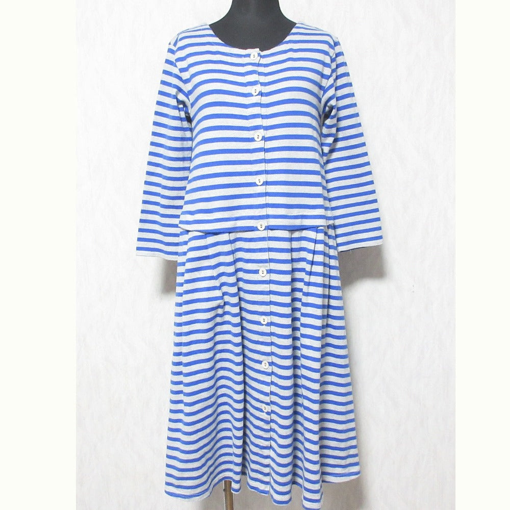 LOISIR ストライプ コットン ドレス