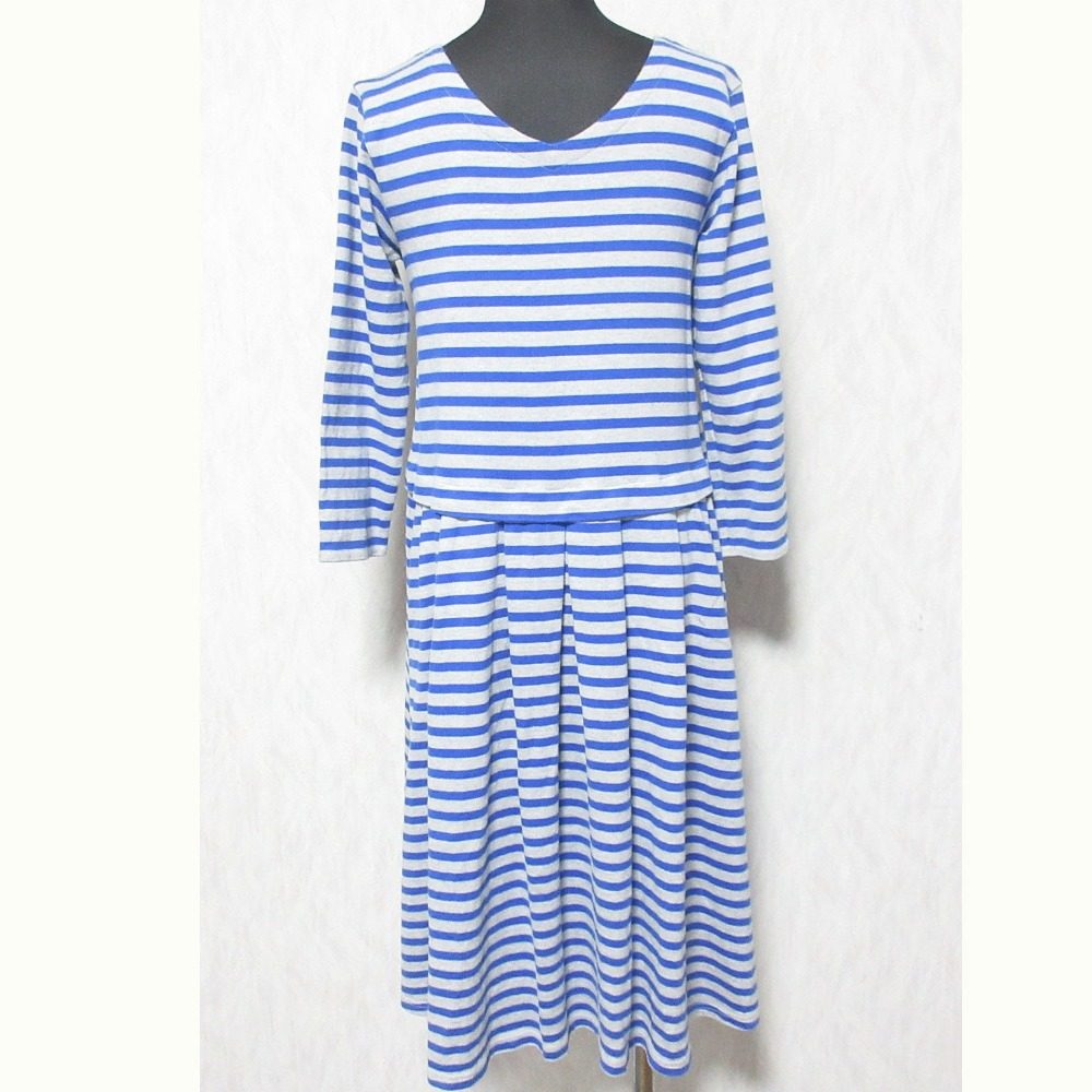 LOISIR ストライプ コットン ドレス