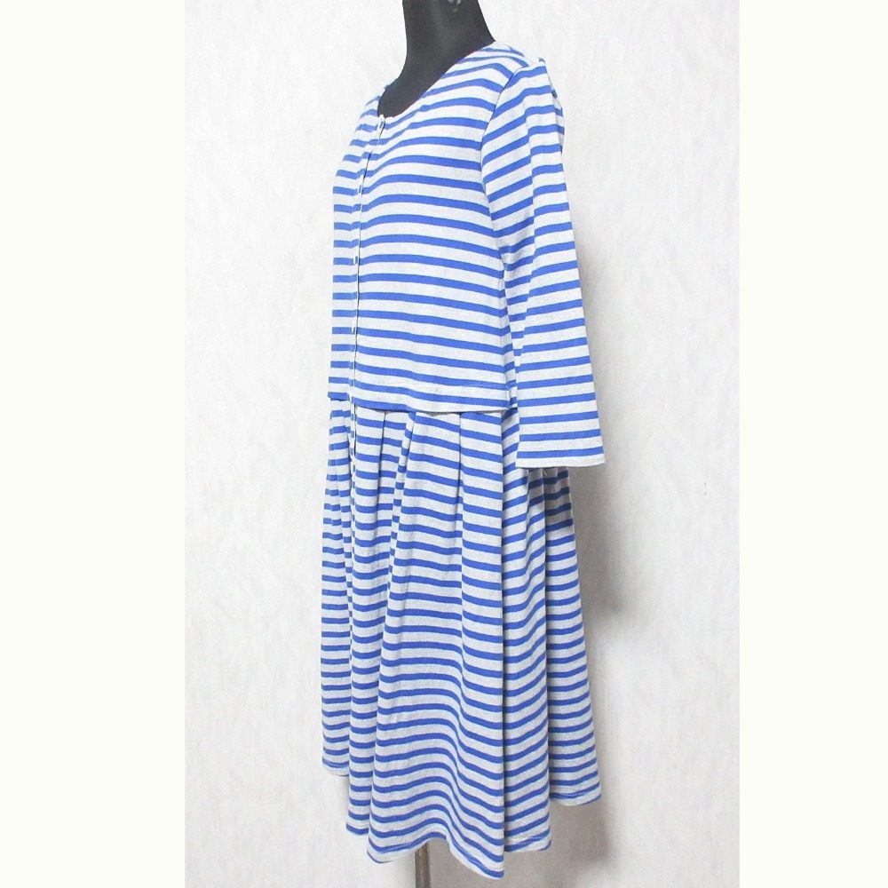 LOISIR ストライプ コットン ドレス