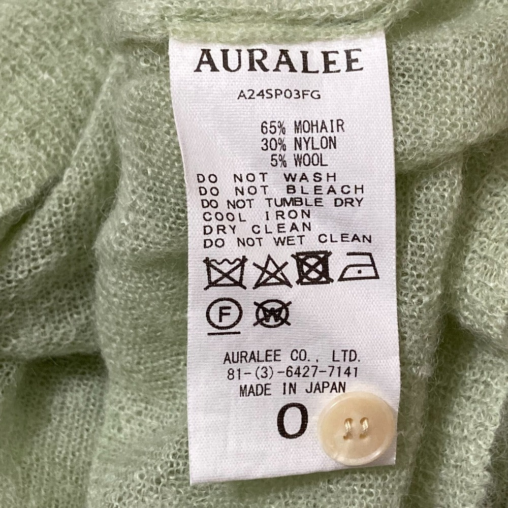 オーラリー KID MOHAIR SHEER KNIT ポロシャツ