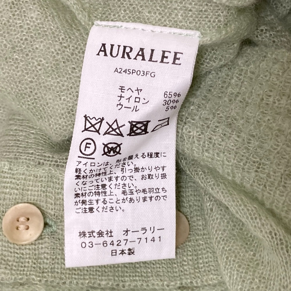 オーラリー KID MOHAIR SHEER KNIT ポロシャツ