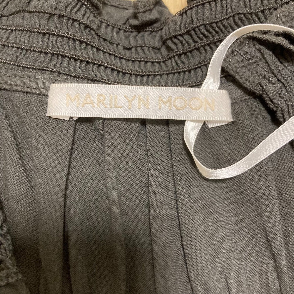 MARILYN MOON レース ディテール コットン クレープ ドレス