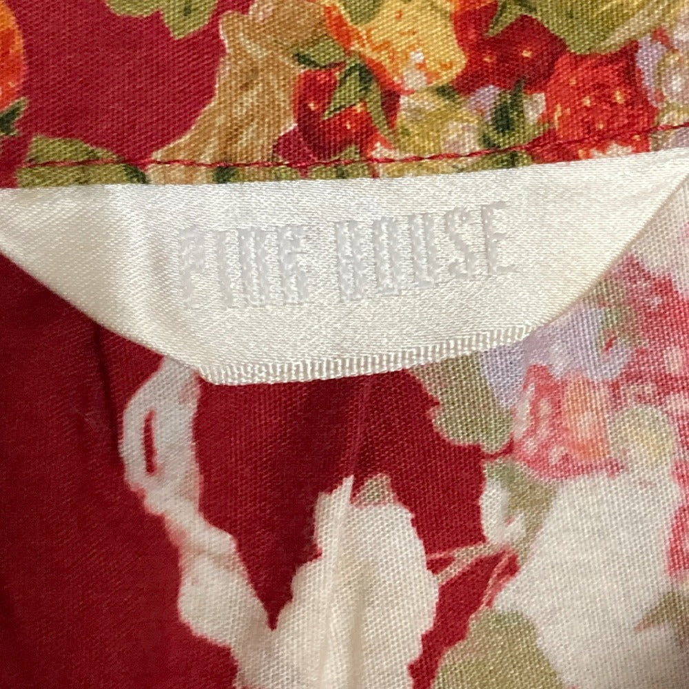 PINK HOUSE フラワーイチゴプリントロングスカート