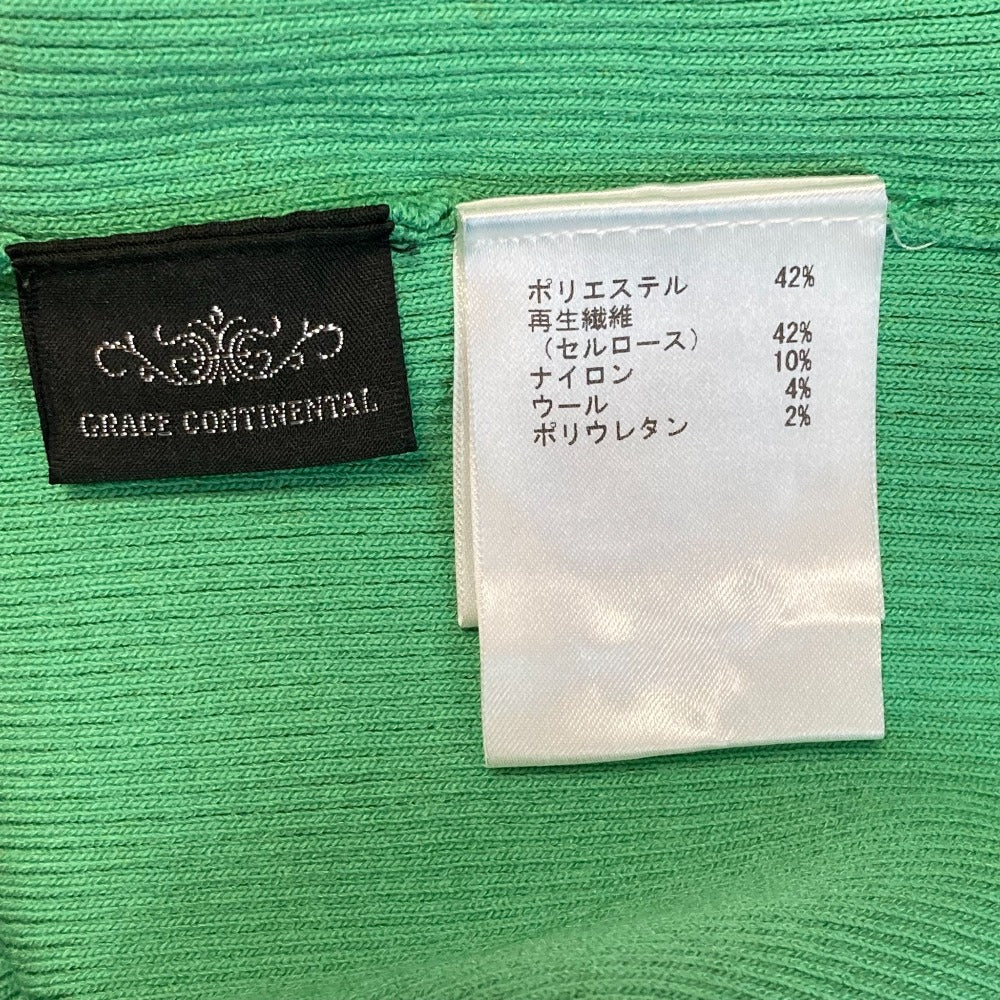 GRACE CONTINENTAL サイド フリル リブ ニット トップ