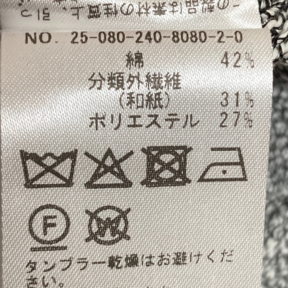 ノーブル 片畦ニットノースリーブプルオーバー