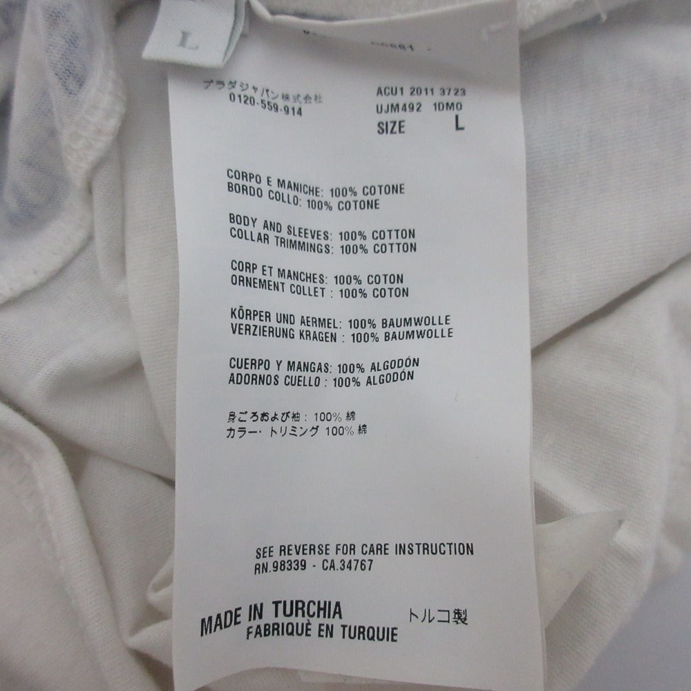 プラダ フラワー プリント パネル クルーネック Tシャツ