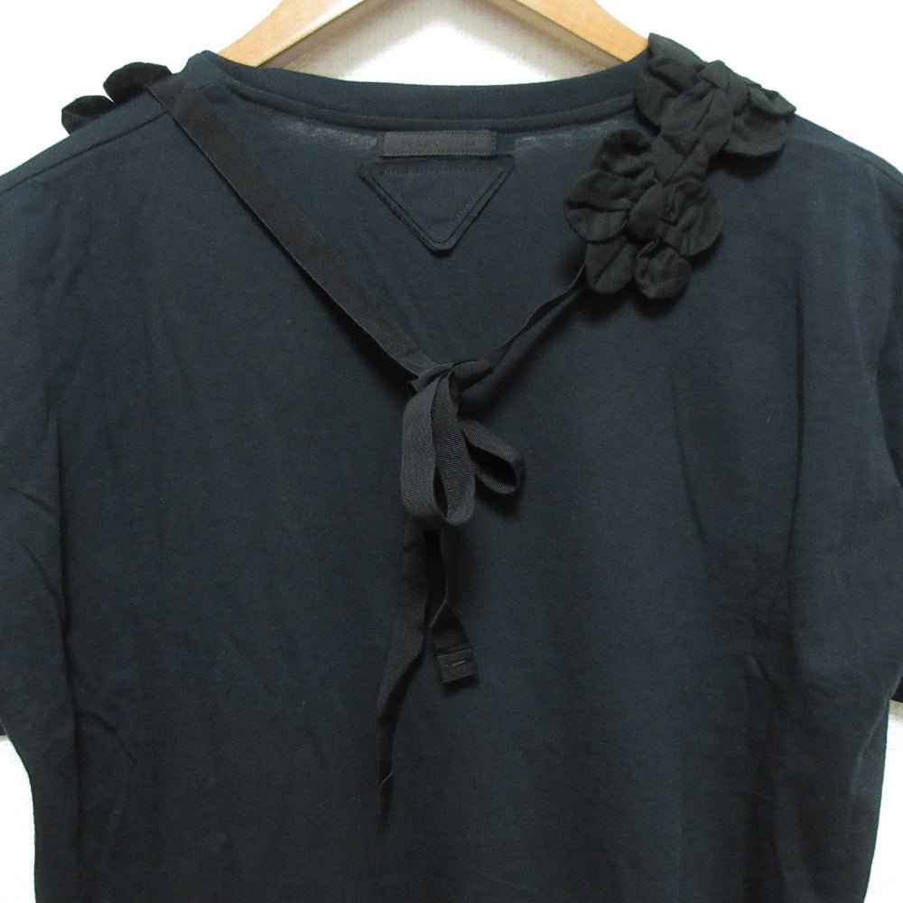 プラダ フラワー モチーフ クルーネック Tシャツ