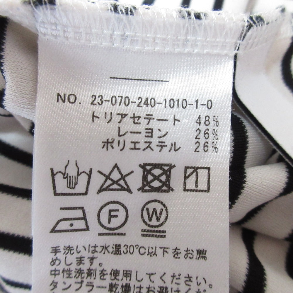 ノーブル ディープ Vネック ボーダー 長袖 Tシャツ