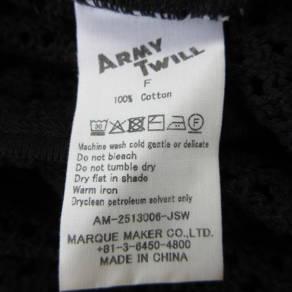ARMY TWILL コットン メッシュ シャツ