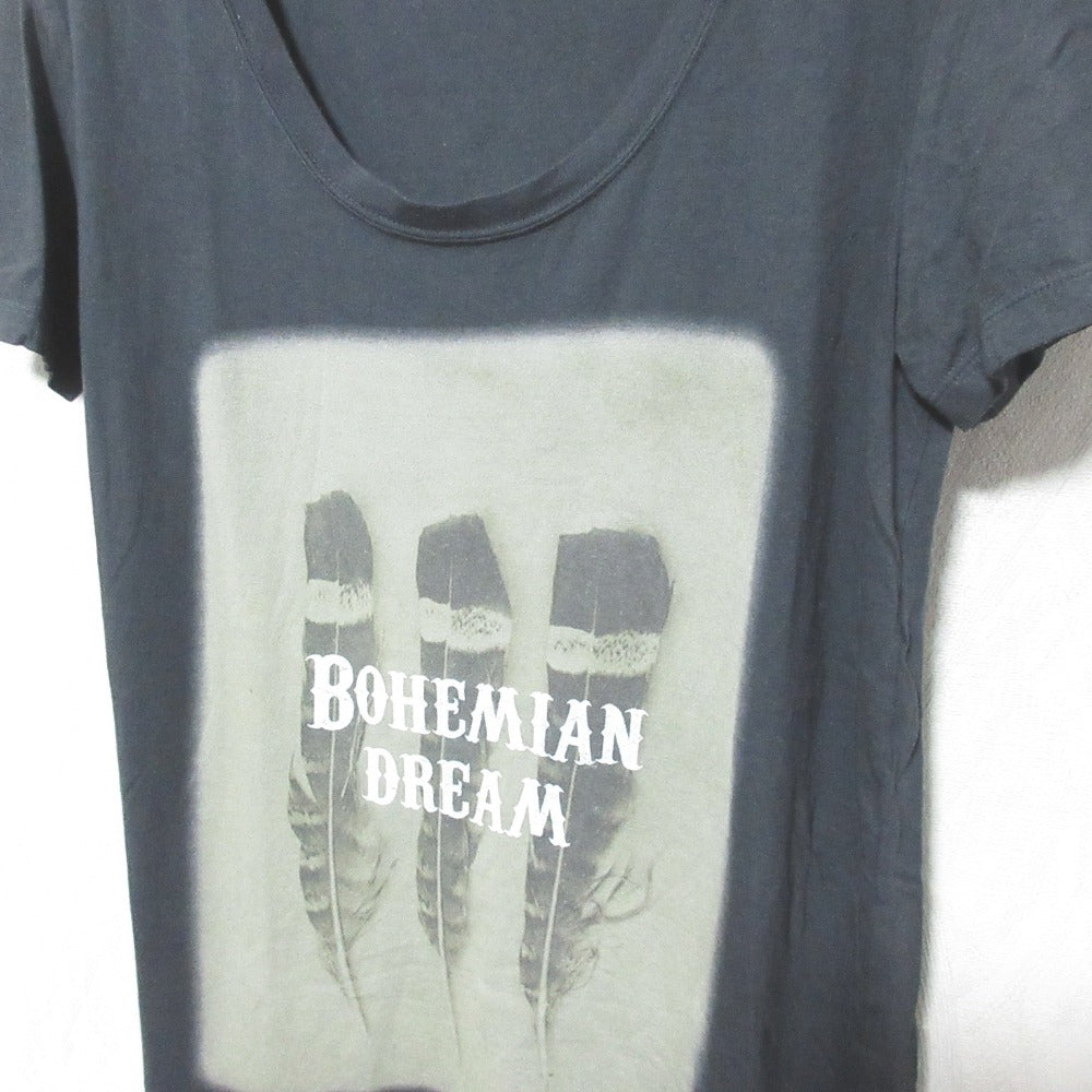 Natural VINTAGE GOA ボヘミアンドリーム フェザープリントTシャツ