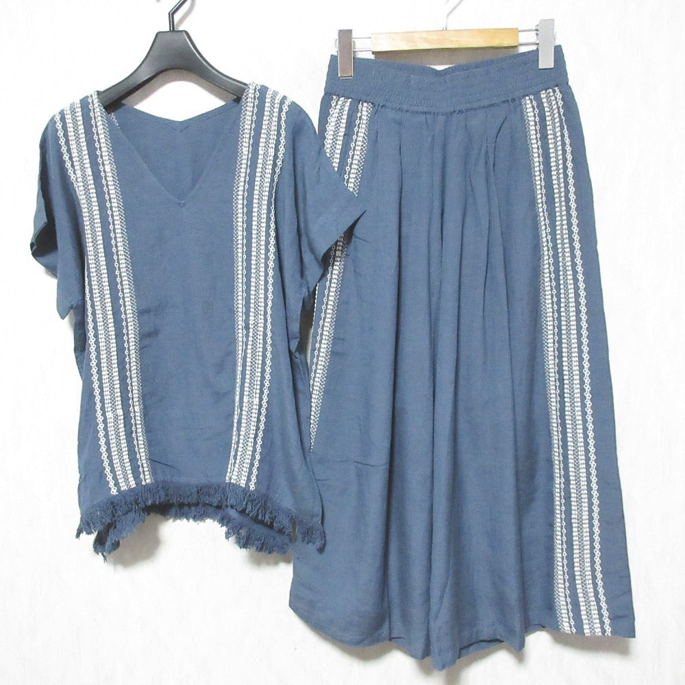 Natural VINTAGE GOA エンブロイダリーリネンブレンドセットアップ