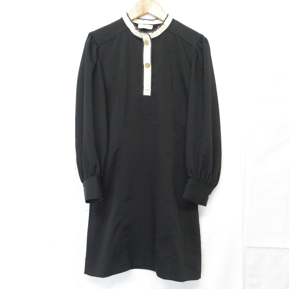 サンドロ ギャザー カラー ドレス