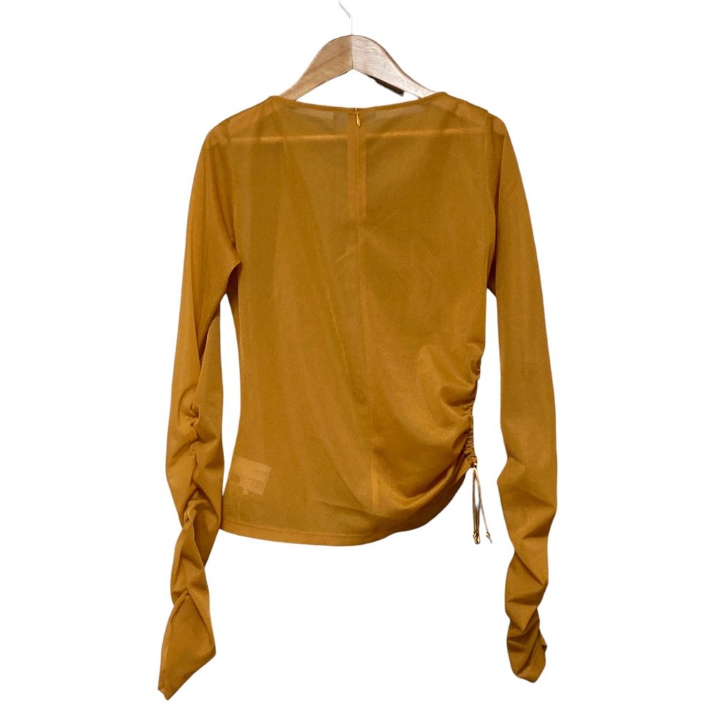 ルシェルブルー Design Gathered Cutout Top ロングスリーブニットトップス