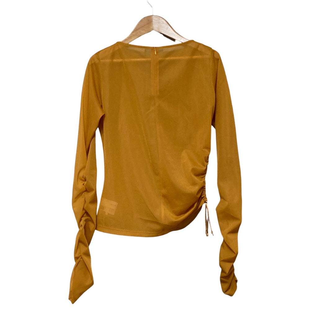 ルシェルブルー Design Gathered Cutout Top ロングスリーブニットトップス