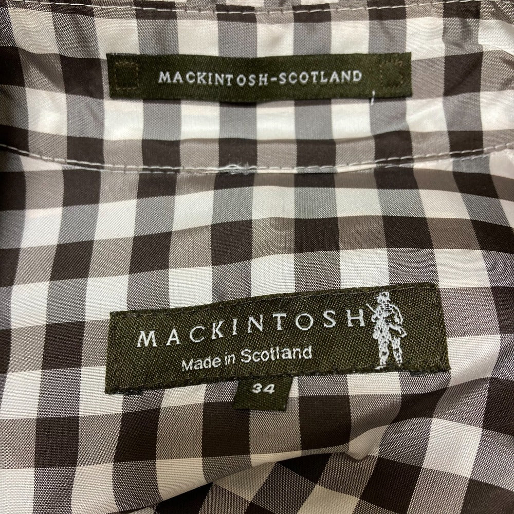 マッキントッシュ アセテート ギンガムチェック トレンチコート