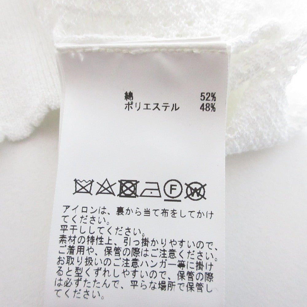 インゲボルグ カメリア透かしニットカーディガン