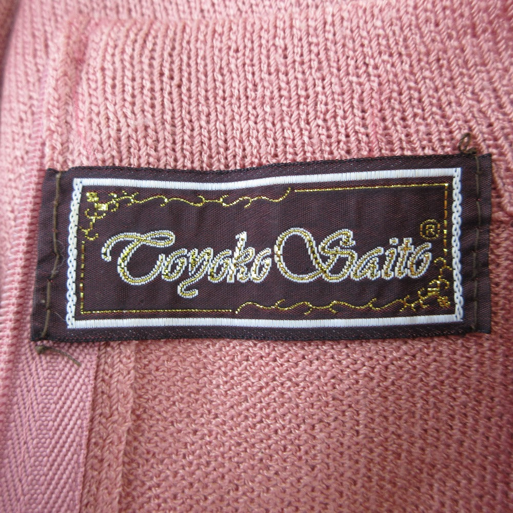トヨコサイトウ フラワー刺繍ニットワンピース