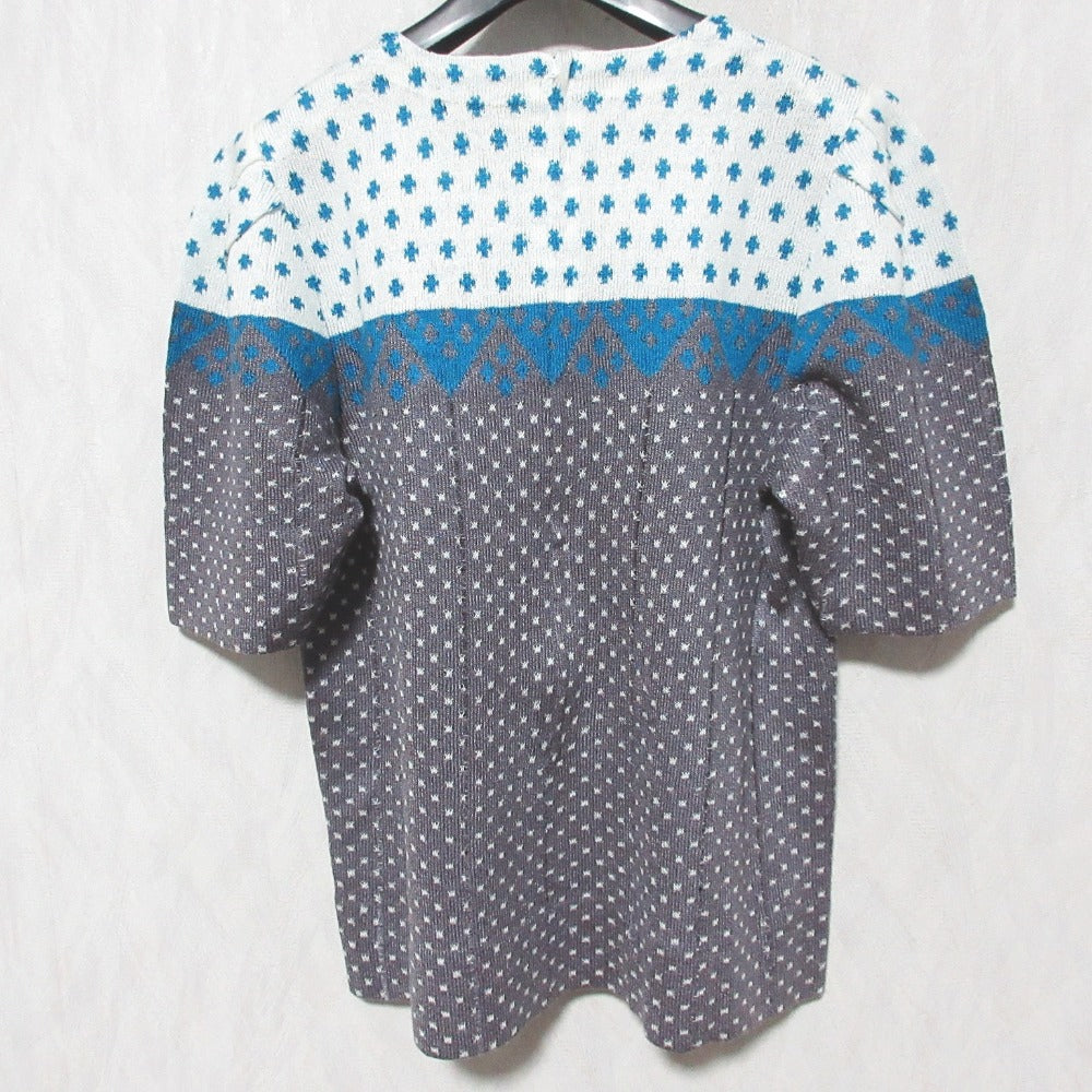 斎藤都世子 刺繍ニットカットソー